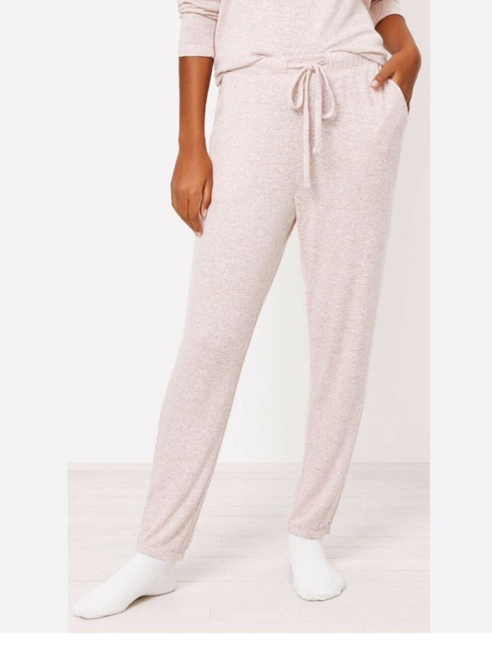 ✨🌸 LOFT Cozy Pajama Joggers – Soft Blush Lounge Pants / Size S / NWT 🌸✨